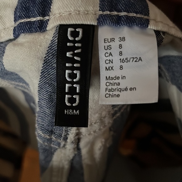 Blue and white striped shorts - Picture 3 of 3